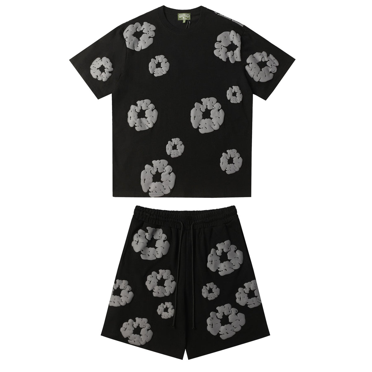 DENIM TEARS Floral Cloud Print Short-Sleeve Set — front